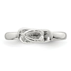 Sterling Silver Polished Flip Flop Toe Ring