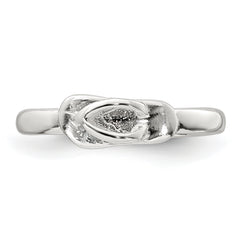 Sterling Silver Polished Flip Flop Toe Ring