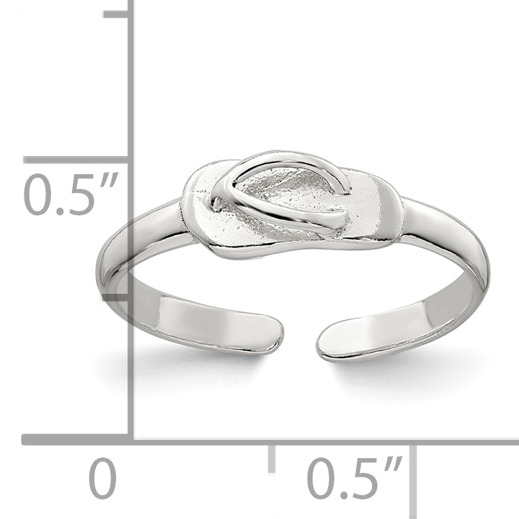 Sterling Silver Polished Flip Flop Toe Ring