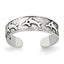 Sterling Silver Polished and Antiqued Dolphin Toe Ring