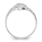 Sterling Silver Rhodium-plated Polished Leaf Size 8 Ring