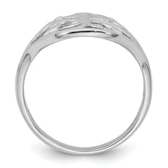 Sterling Silver Rhodium-plated Polished Fancy Tree Size 8 Ring