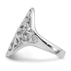 Sterling Silver Rhodium-plated Polished Fancy Tree Size 8 Ring