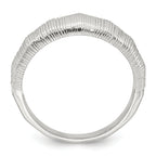 Sterling Silver Polished and Grooved Size 8 Ring