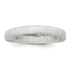 Sterling Silver Polished and Grooved Size 8 Ring