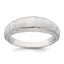 Sterling Silver Polished and Grooved Size 8 Ring