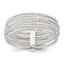 Sterling Silver Polished and Textured Twisted Multi-Band Size 8 Ring
