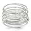 Sterling Silver Polished and Wrapped Spring Size 8 Flexible Ring