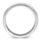 Sterling Silver Rhodium-plated Polished 6.5mm CZ Band Size 8 Ring