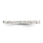 Sterling Silver Polished CZ 1.5mm Band Size 8 Ring