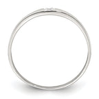 Sterling Silver Polished CZ 1.5mm Band Size 8 Ring