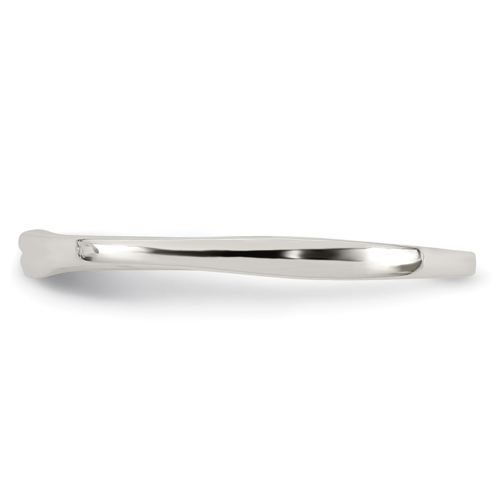Sterling Silver Polished CZ 1.5mm Band Size 8 Ring