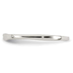 Sterling Silver Polished CZ 1.5mm Band Size 8 Ring