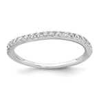 Sterling Silver Rhodium-plated Polished CZ 3-Stone Halo Size 8 Engagement Ring and Wedding Band Set