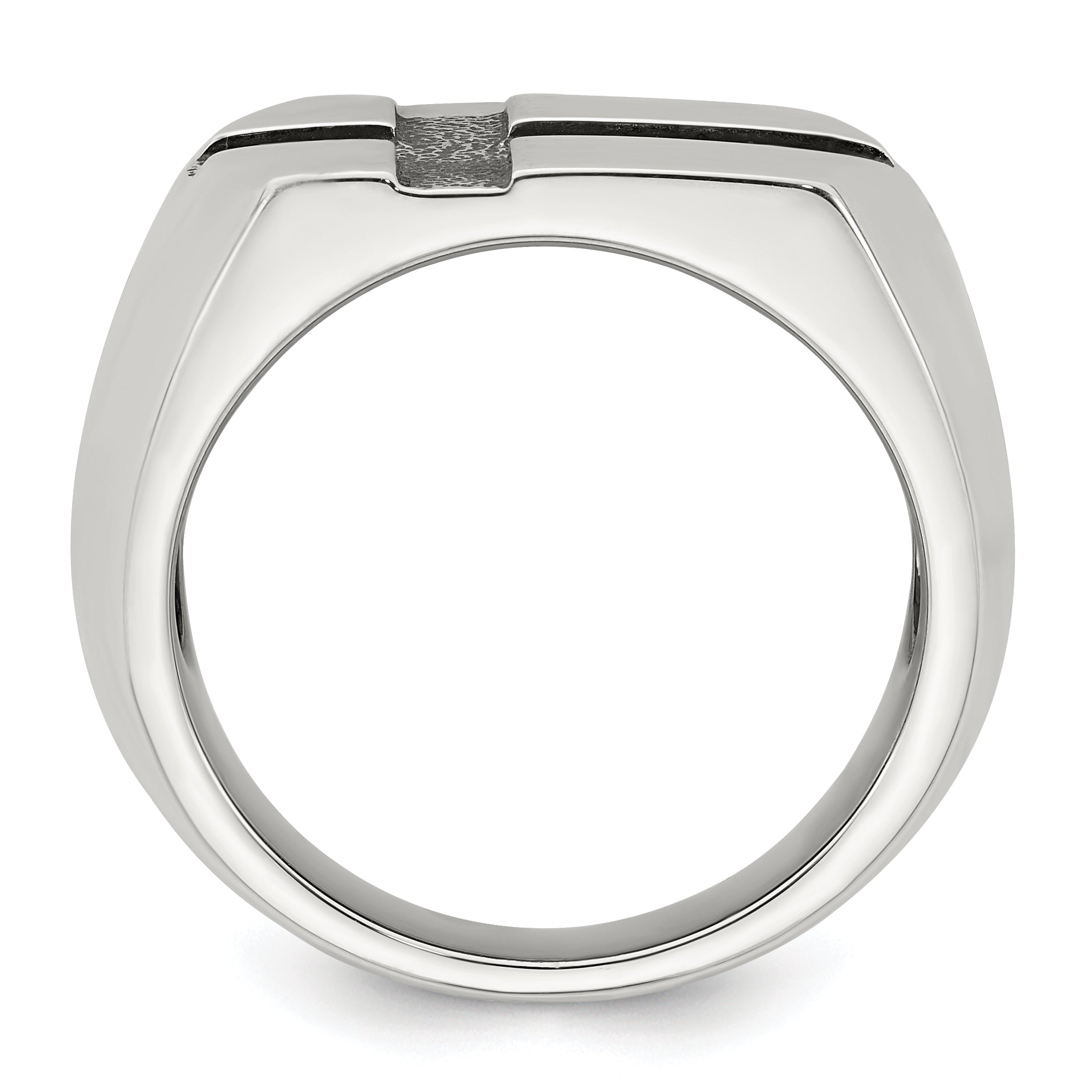 Sterling Silver Antiqued Cross Mens Size 9 Ring Secondary image