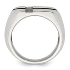 Sterling Silver Antiqued Cross Mens Size 11 Ring