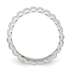 Sterling Silver Polished 8.5mm Ridge Pattern Ring