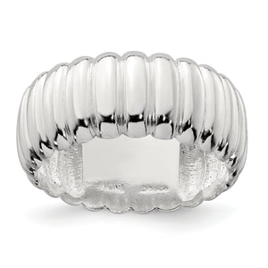 Men's Ridge Pattern Ring in Sterling Silver - Sophia Jewelers