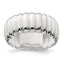 Sterling Silver Polished 8.5mm Ridge Pattern Ring