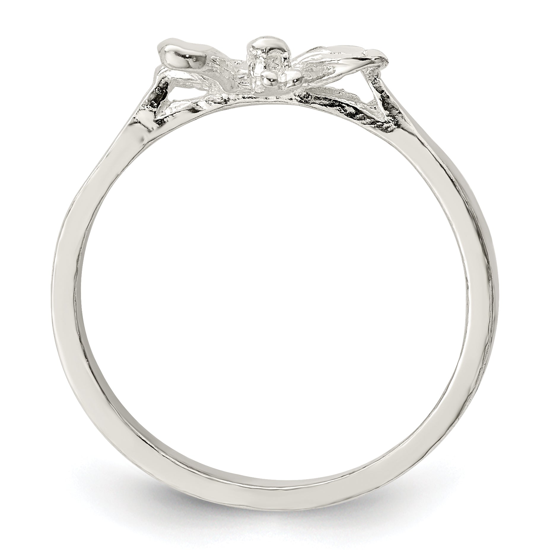 Sterling Silver Butterfly Ring Secondary image