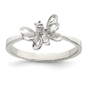 Butterfly Ring in Sterling Silver, Size 6–8 - Sophia Jewelers