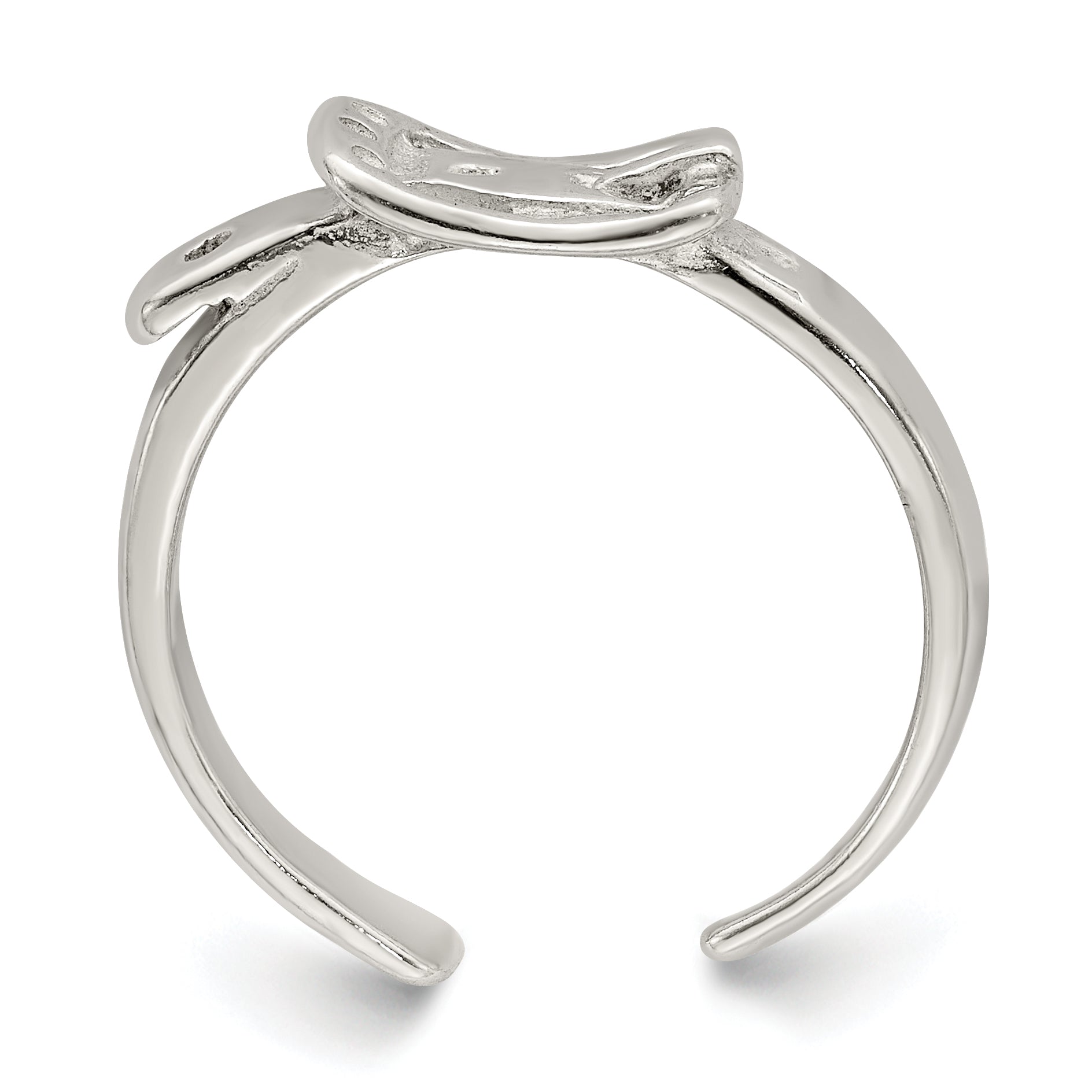 Sterling Silver Antiqued Buckle Toe Ring Secondary image