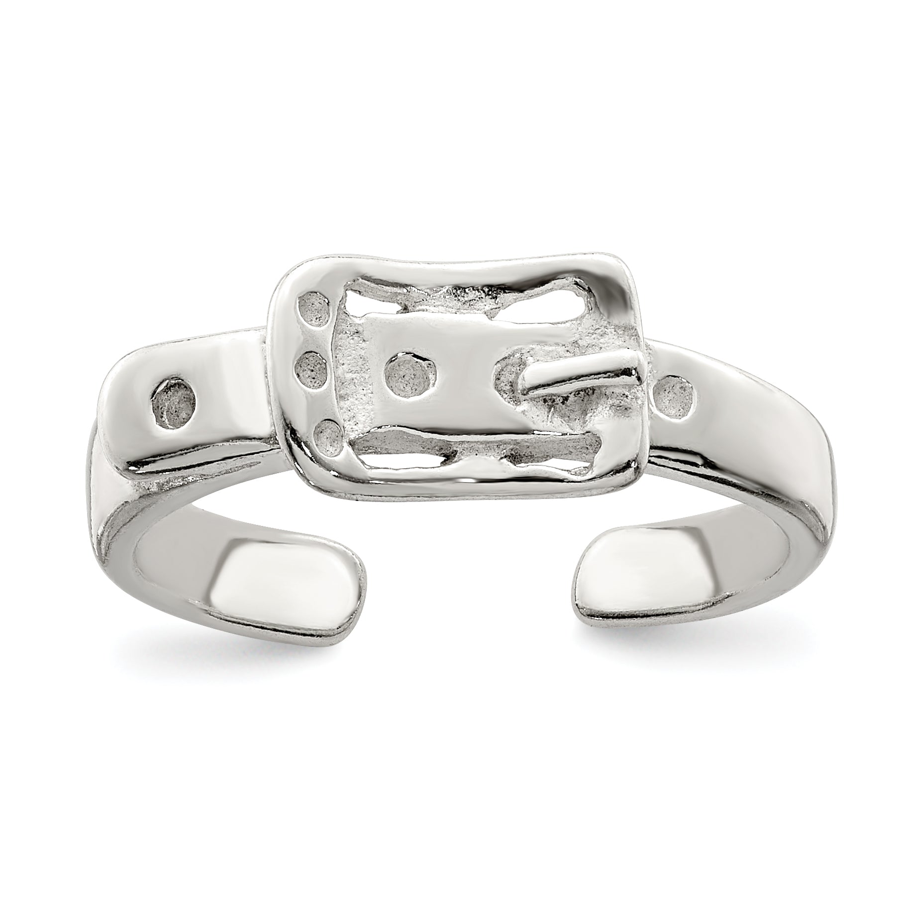 Sterling Silver Antiqued Buckle Toe Ring Main image
