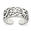 Sterling Silver Antiqued Floral Toe Ring