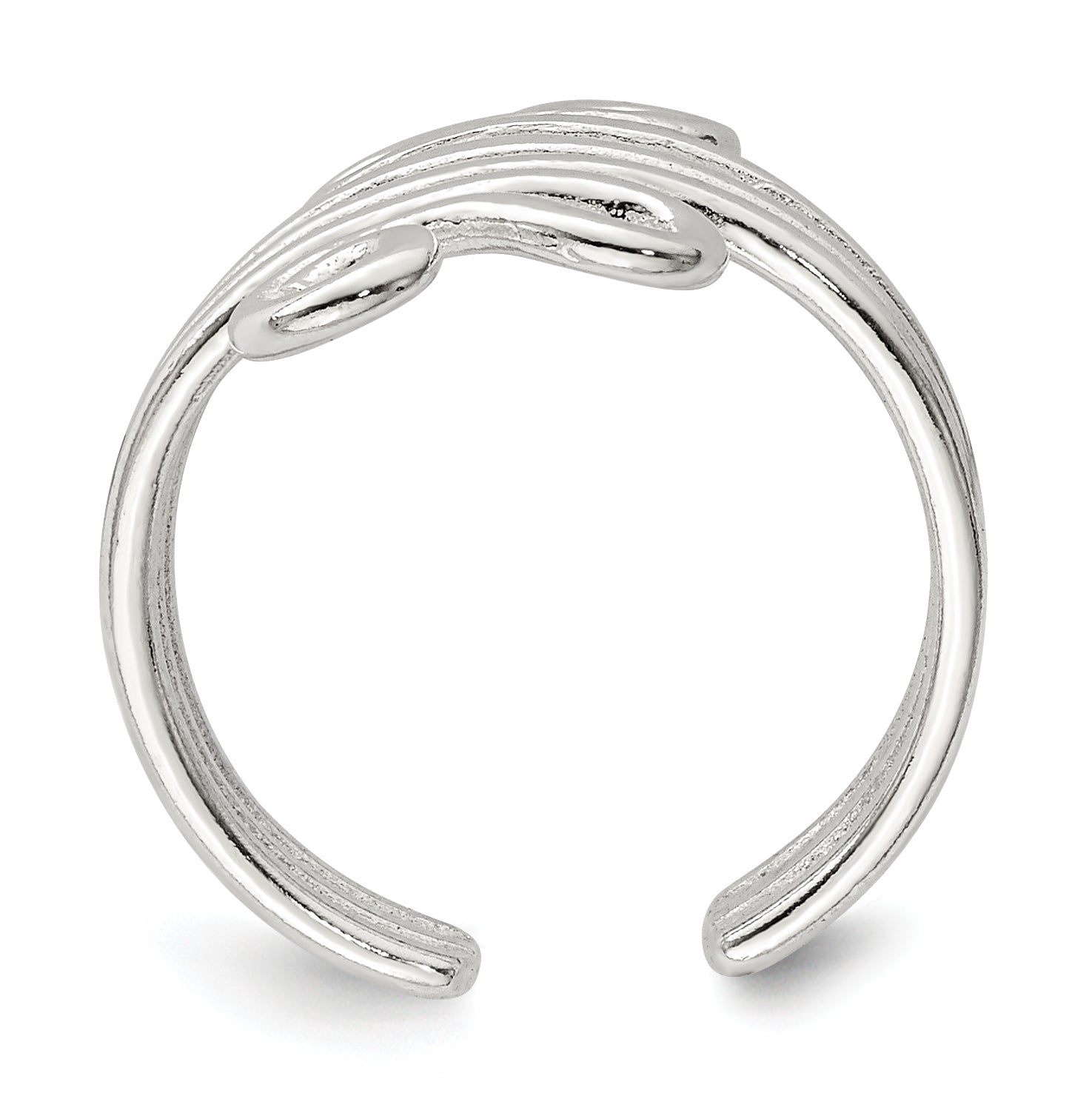Sterling Silver Polished Scroll Toe Ring Secondary image
