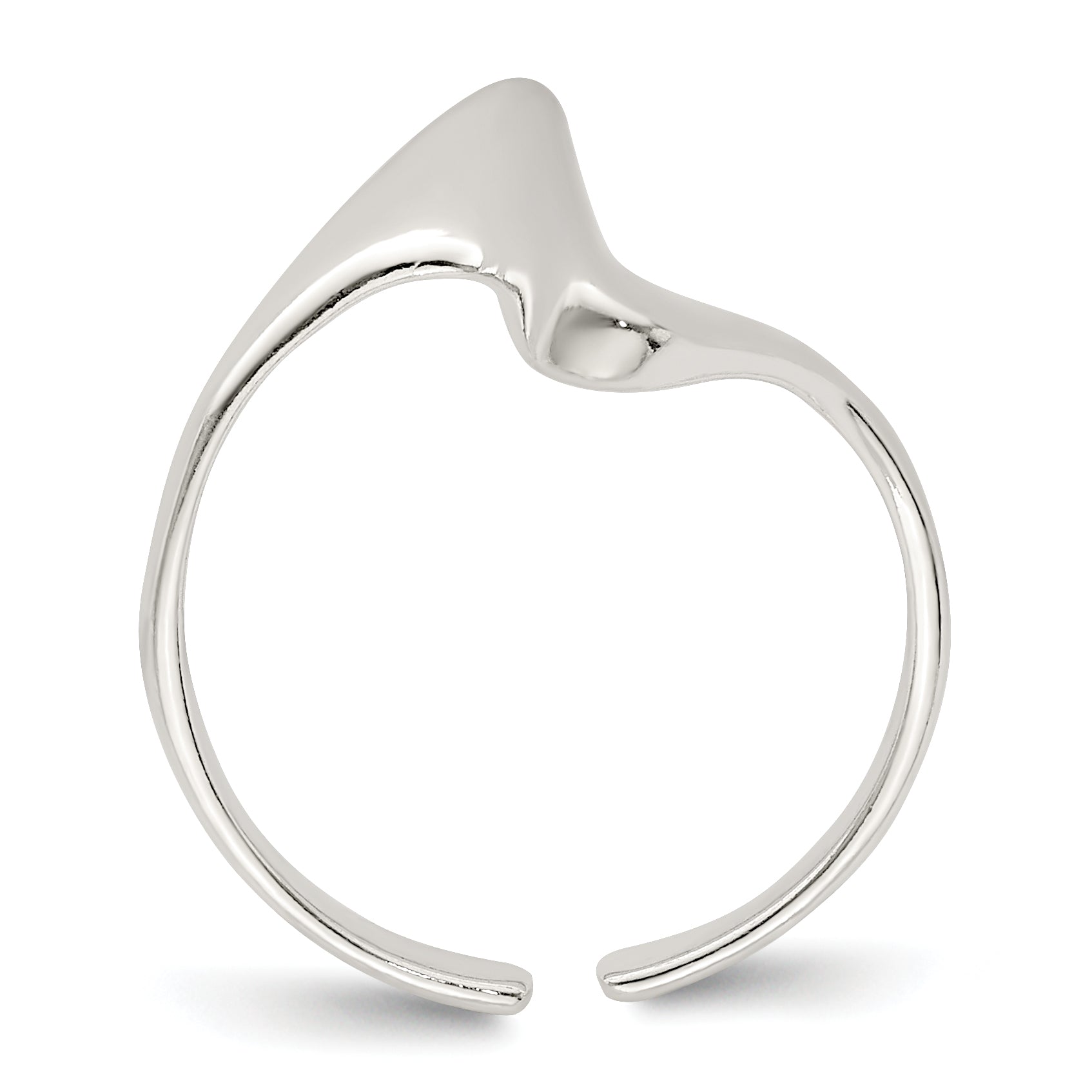 Sterling Silver Adjustable Polished Toe Ring Secondary image