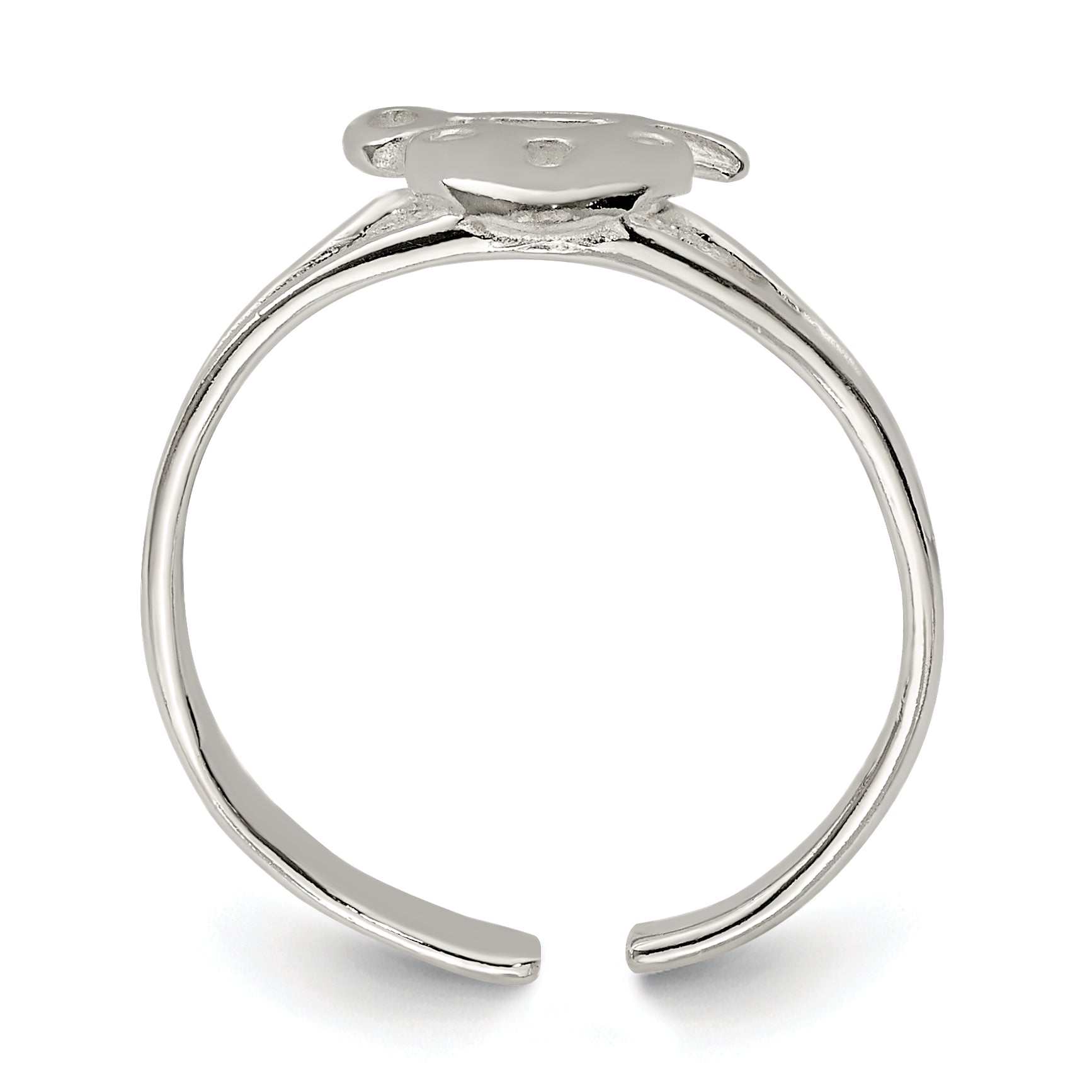 Sterling Silver Heart Lock & Key Toe Ring Secondary image