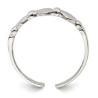 Sterling Silver Hearts Toe Ring