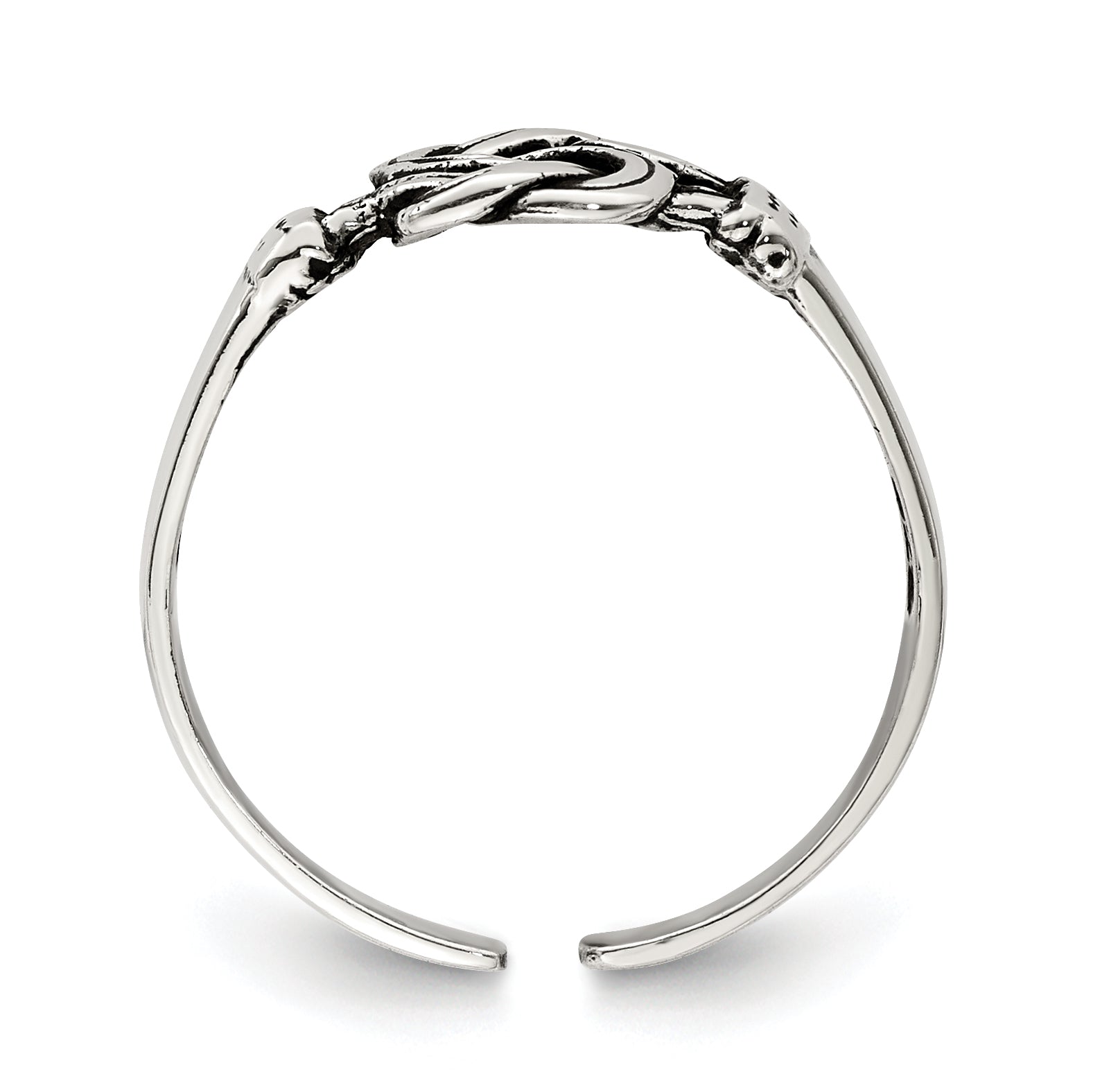 Sterling Silver Antiqued Love Knot Toe Ring Secondary image