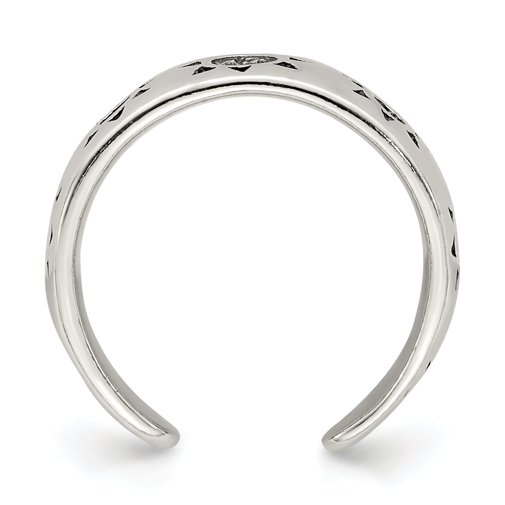 Sterling Silver Antiqued Sun Toe Ring Secondary image