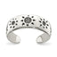 Sterling Silver Antiqued Sun Toe Ring