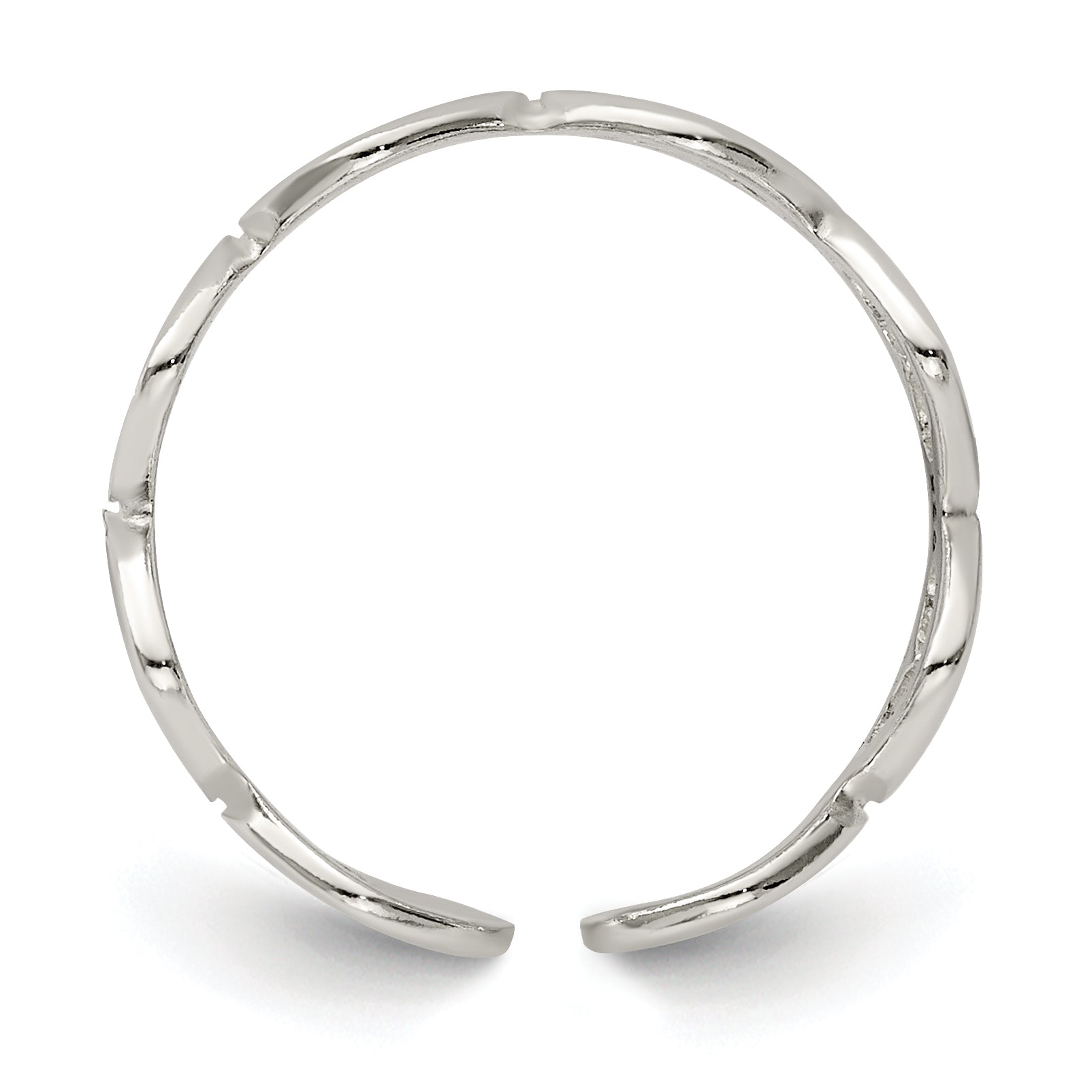 Sterling Silver Cut-out Hearts Toe Ring Secondary image