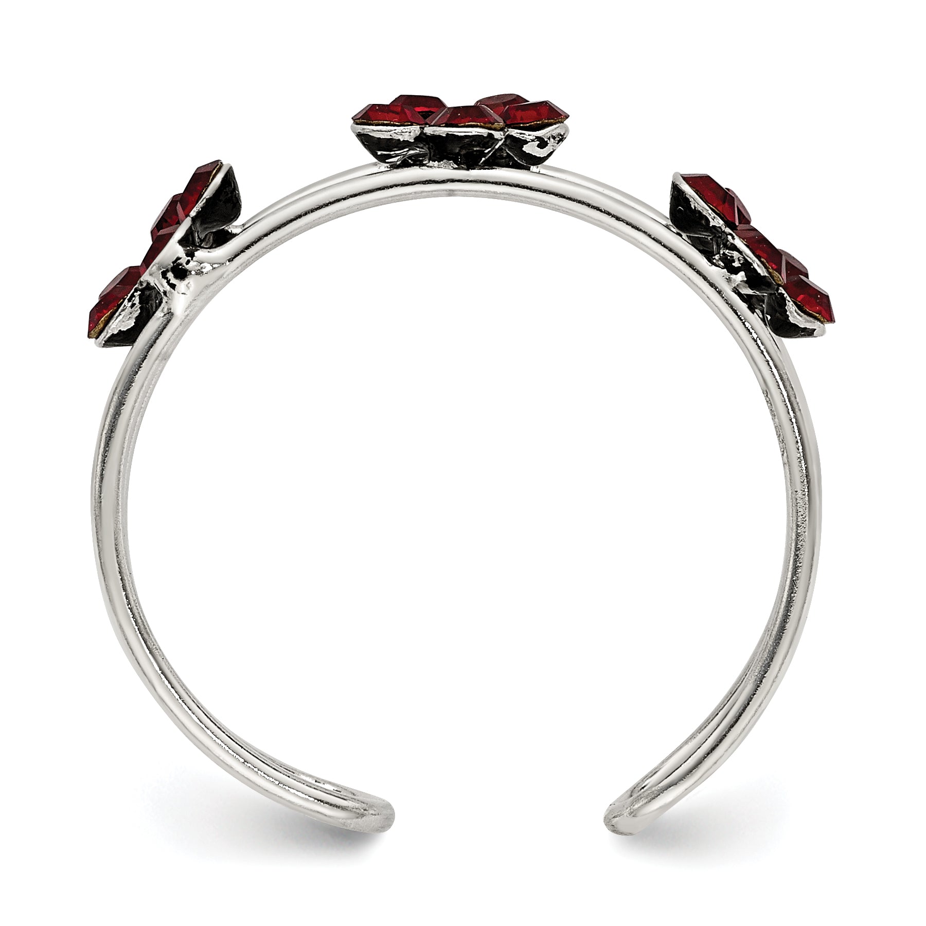 Sterling Silver StelluxT Crystal Floral Toe Ring Secondary image