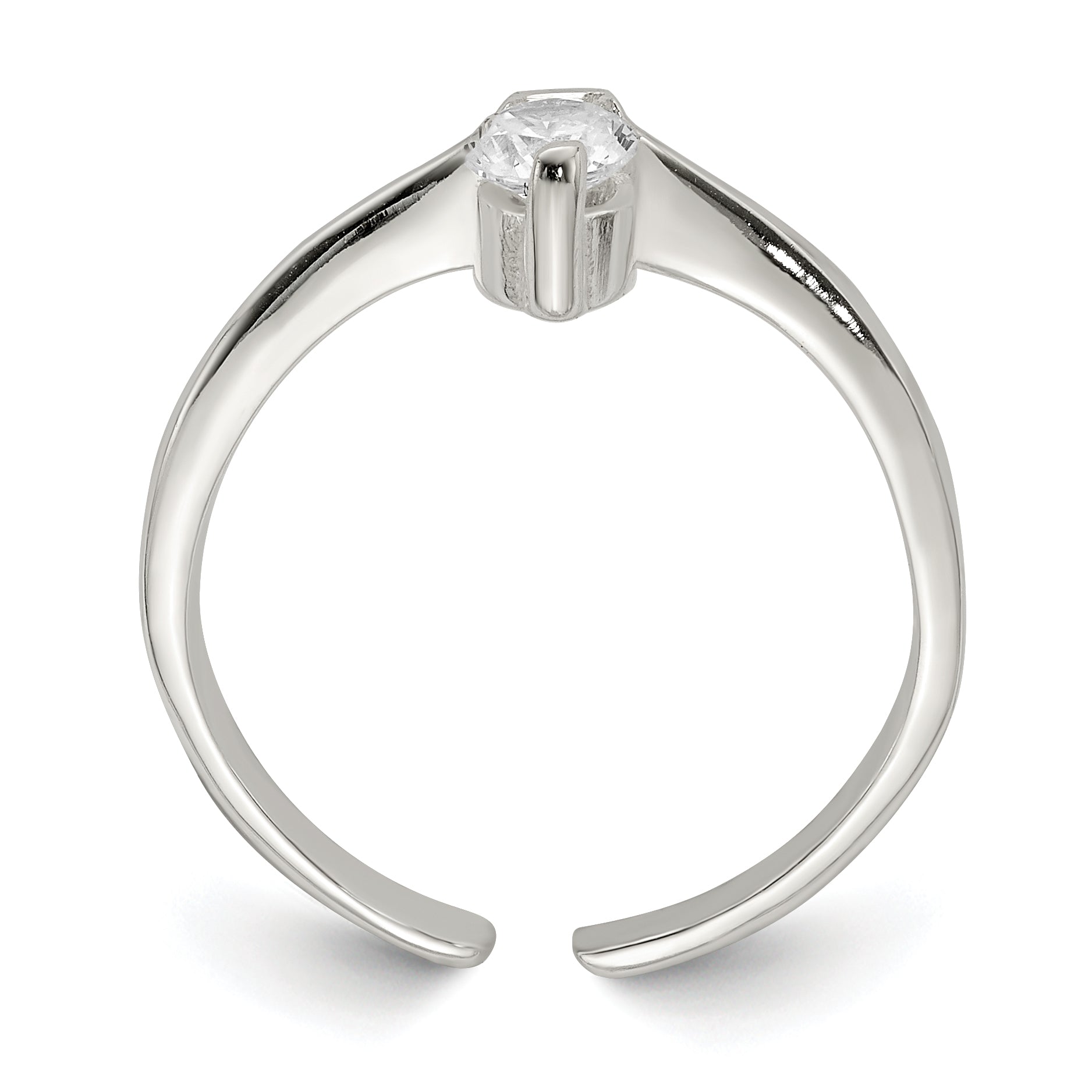 Sterling Silver CZ Toe Ring Secondary image