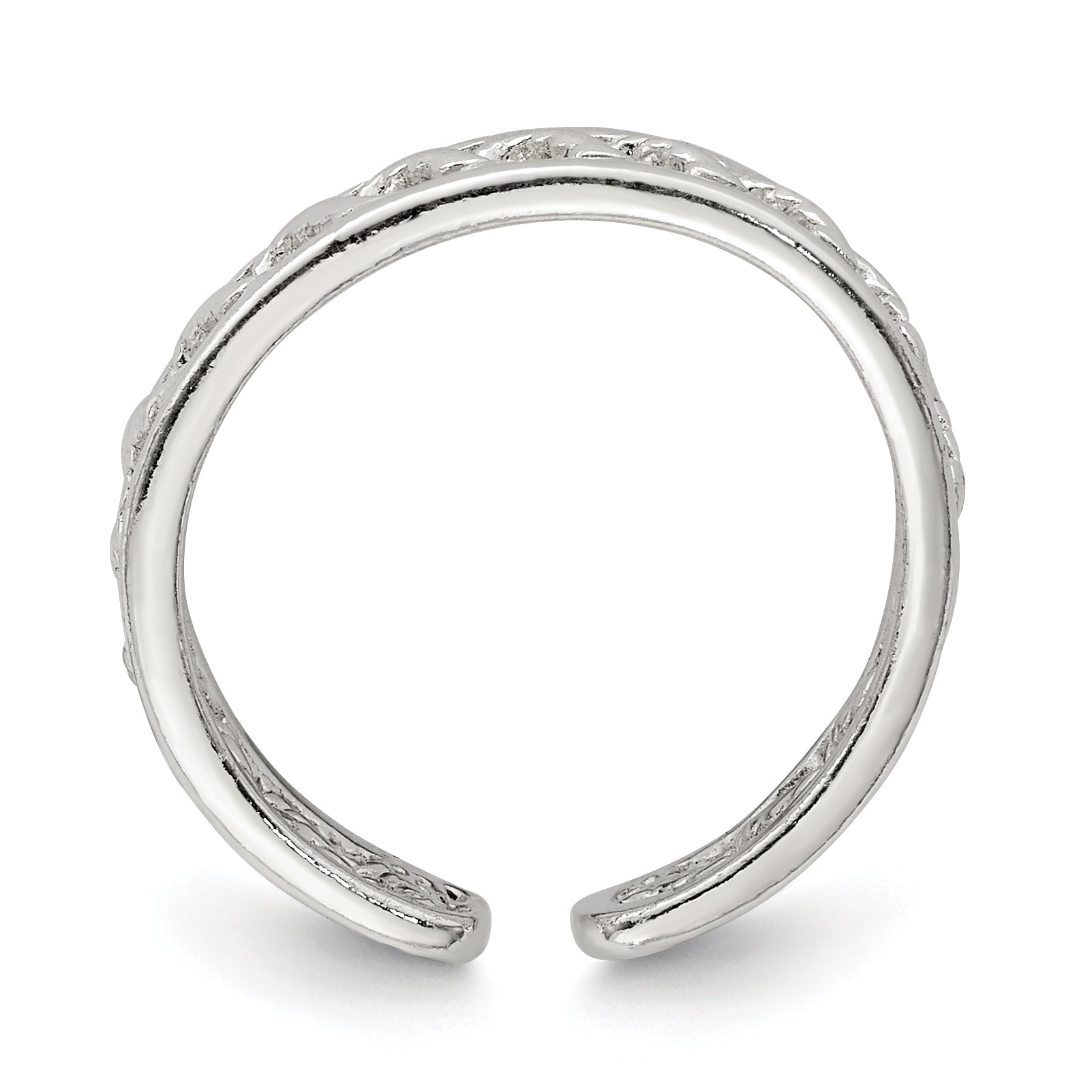 Solid Toe Ring in Sterling Silver Secondary image