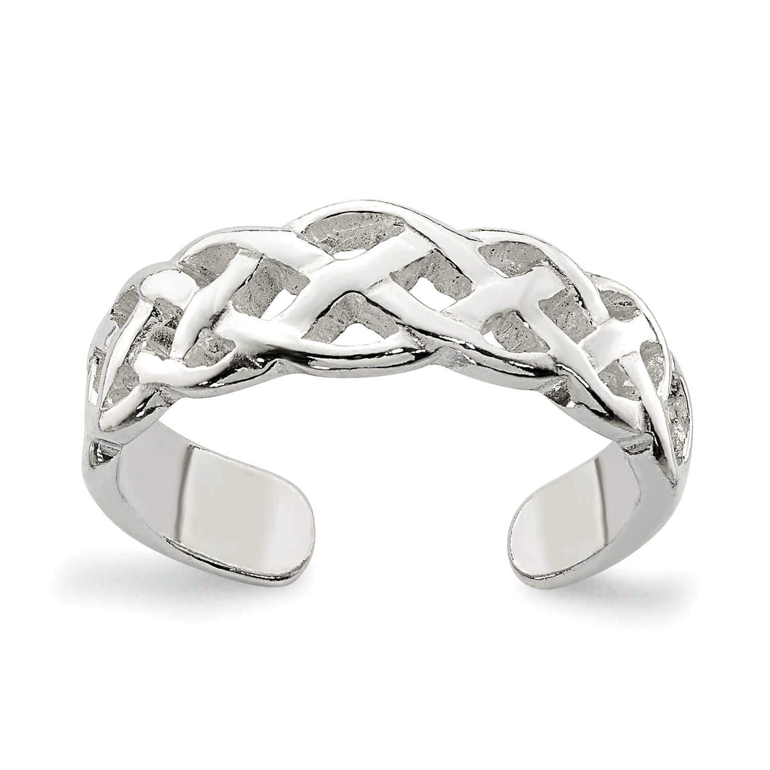 Sterling Silver Celtic Weave Toe Ring Main image
