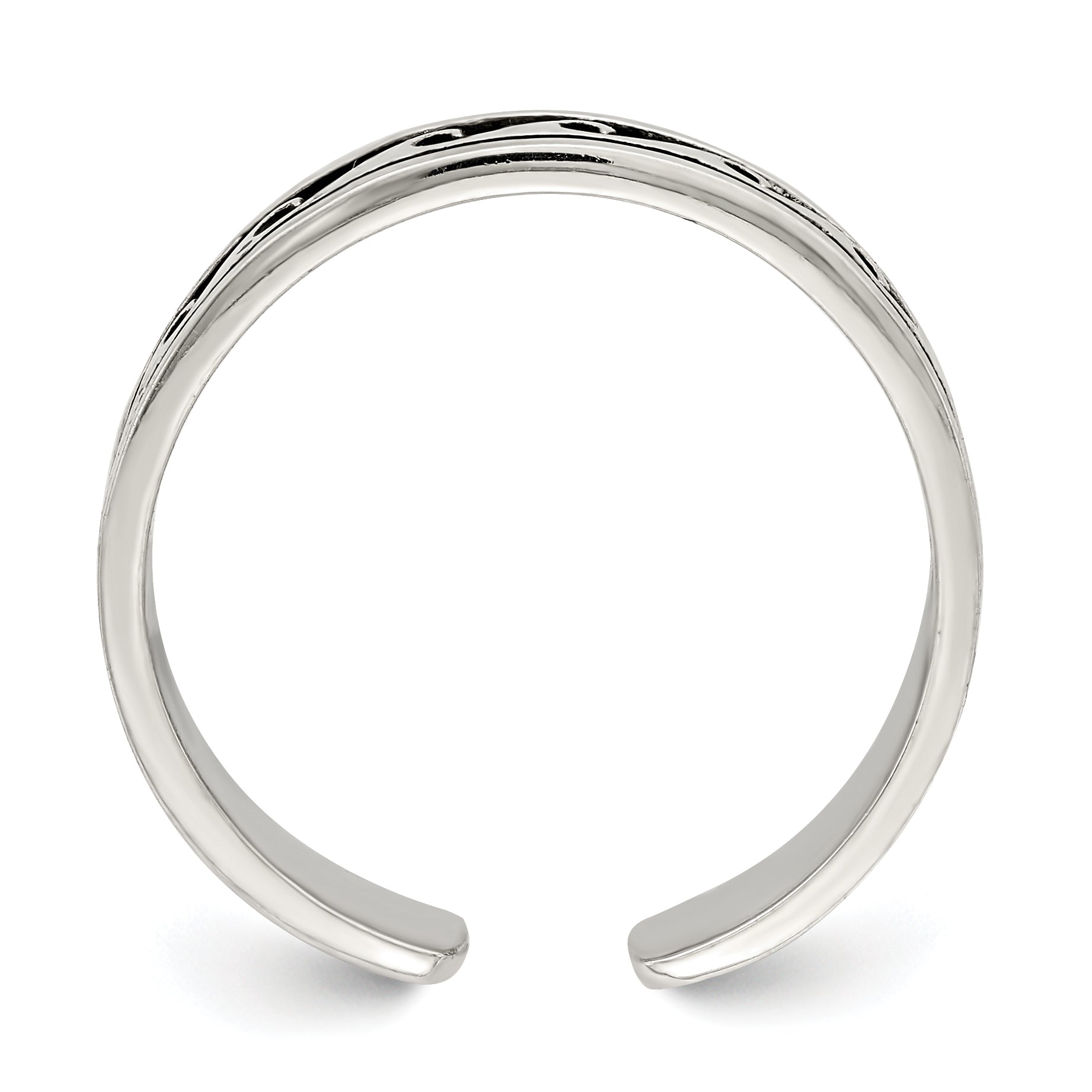 Sterling Silver Antiqued Adjustable Toe Ring Secondary image