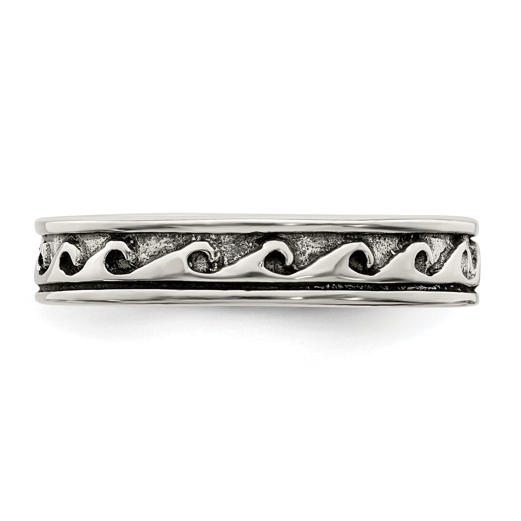 Sterling Silver Antiqued Adjustable Toe Ring