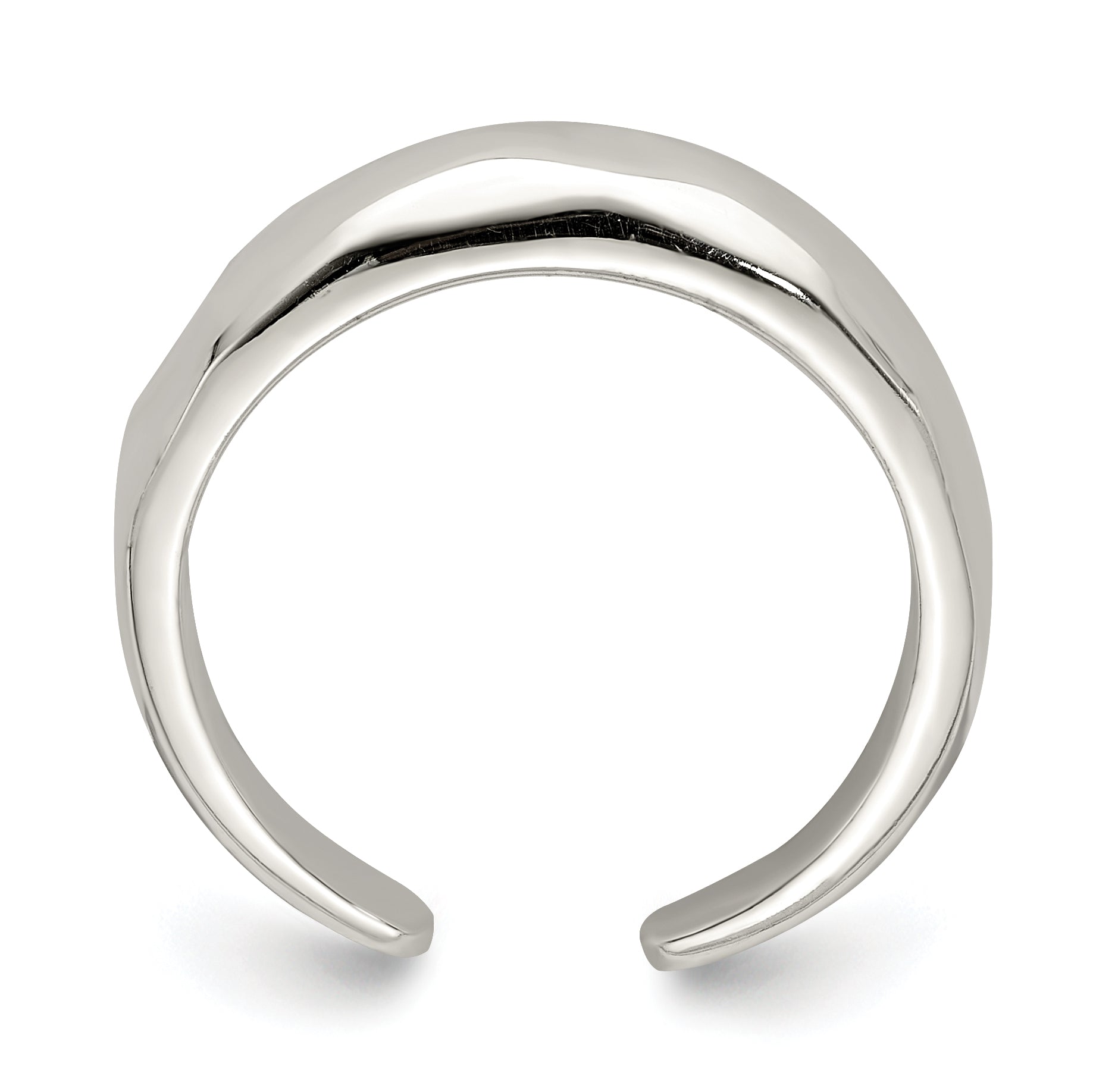 Sterling Silver Solid Polished Domed Toe Ring Secondary image