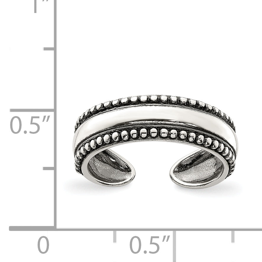 Sterling Silver Antiqued Toe Ring