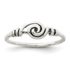 Sterling Silver Antiqued Swirl Ring