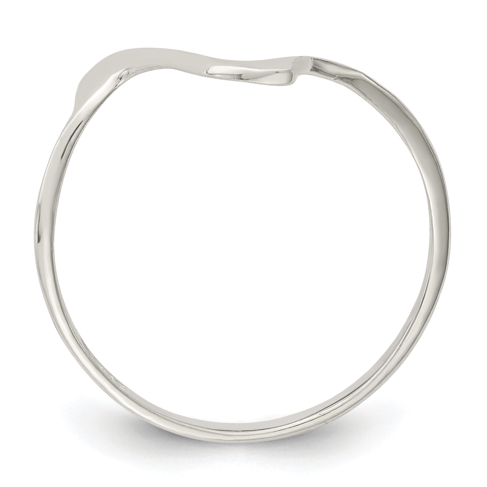 Sterling Silver Solid Wavy Ring Secondary image