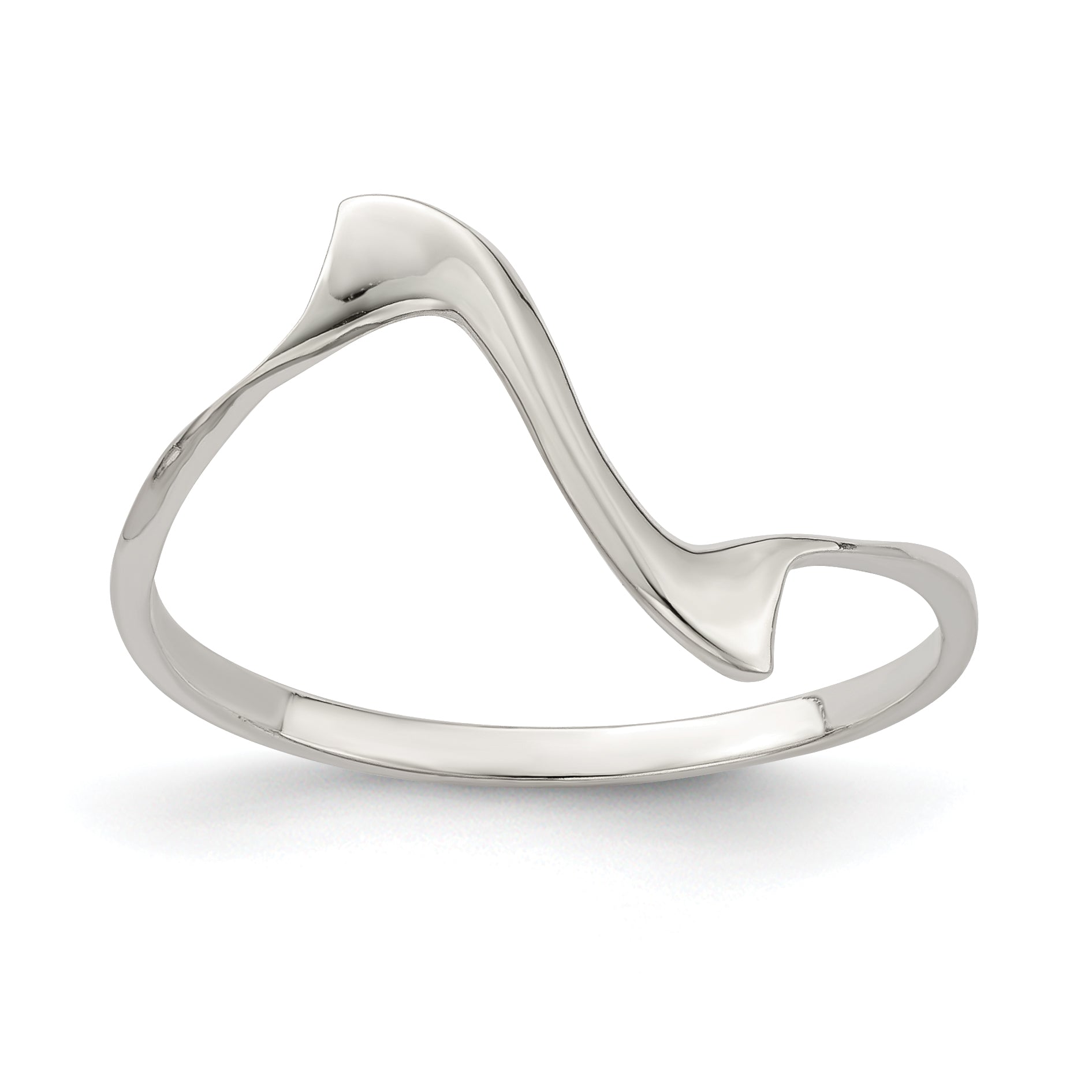 Sterling Silver Solid Wavy Ring Main image