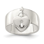 Sterling Silver Dangle Lock Ring