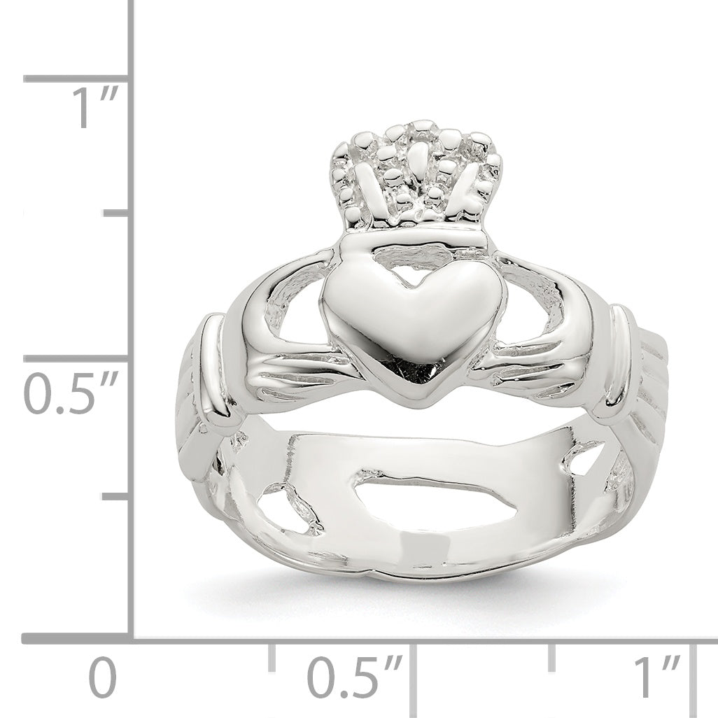 Sterling Silver Solid Claddagh Ring