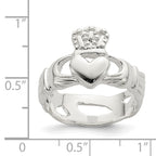 Sterling Silver Solid Claddagh Ring